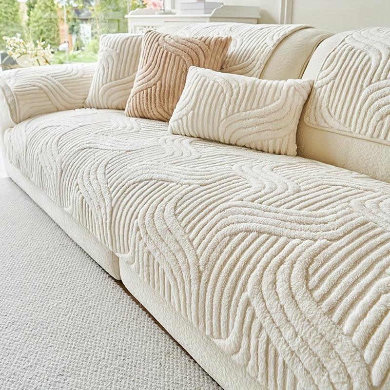 Plush Non-Slip Sofa Cover - Breathable Pet-Friendly Home Decor