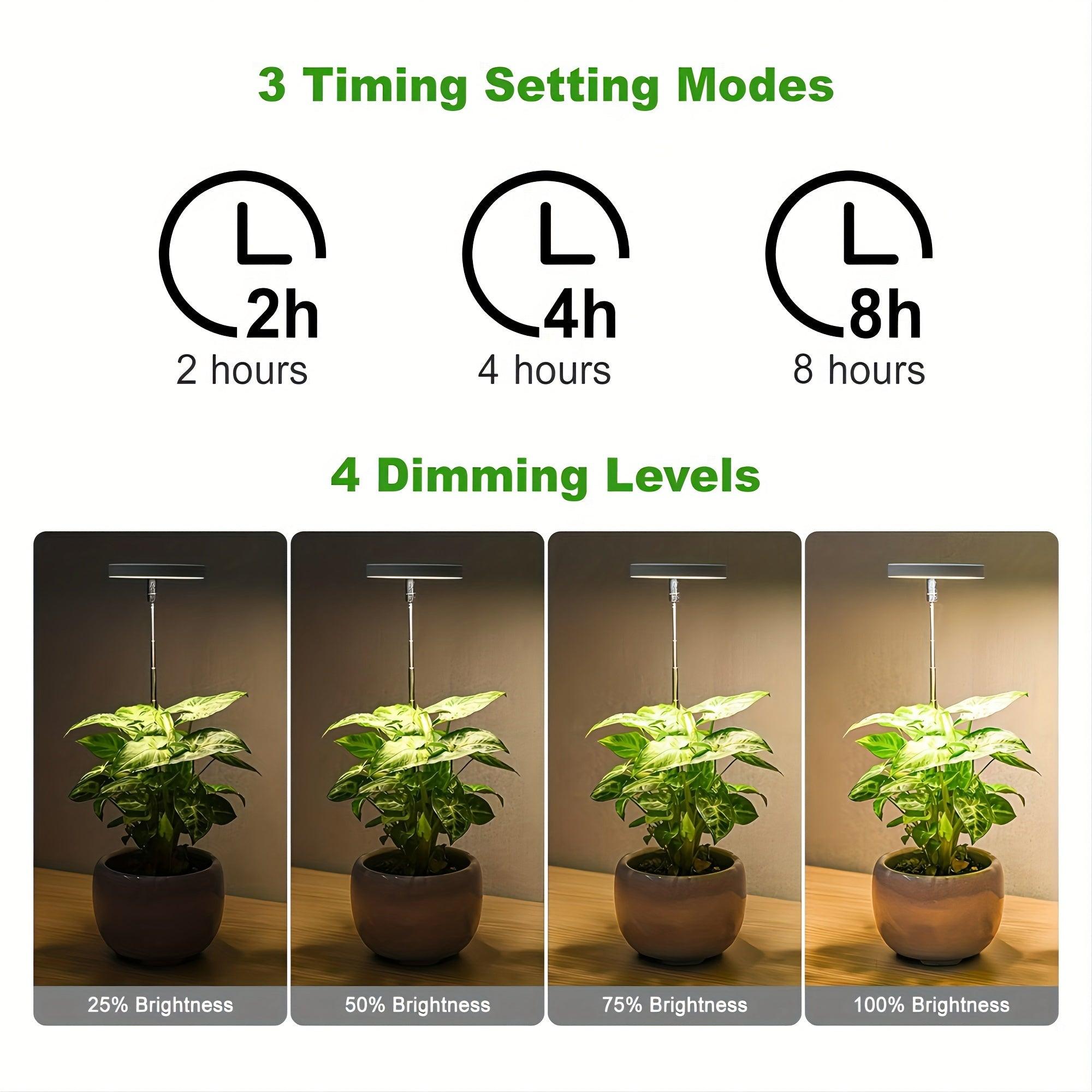 LED Grow Light - Adjustable Height Automatic Timer for Indoor Plants Succulents and Flowers