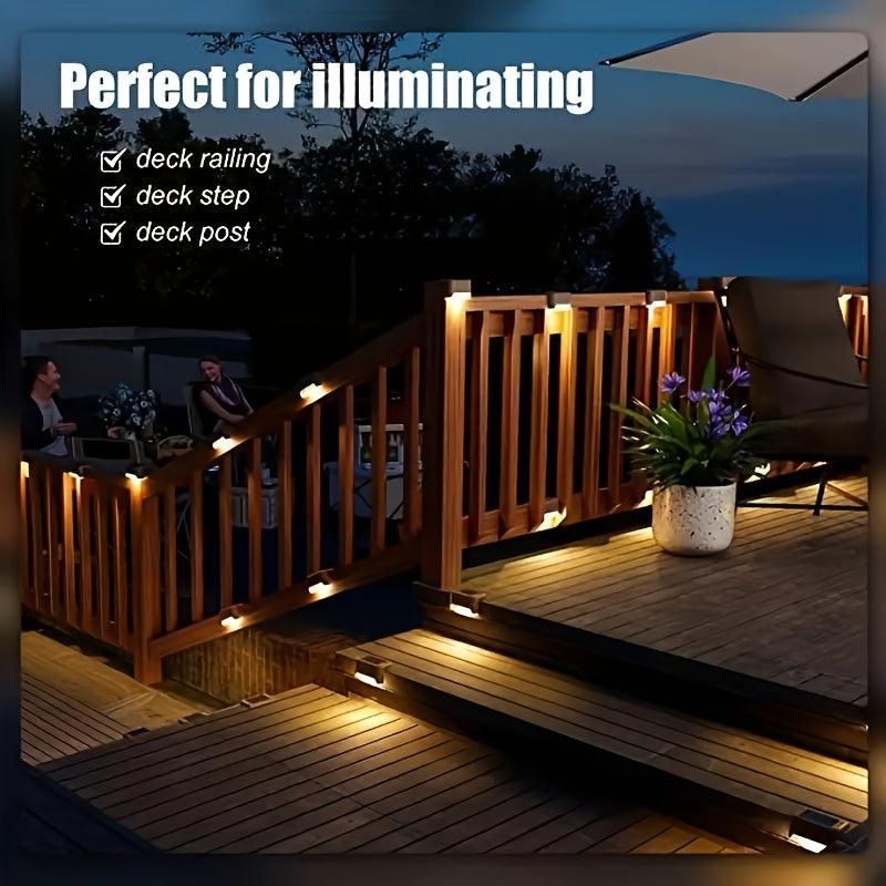 4-Pack Solar Path Lights - Outdoor LED Garden  Yard Railing Decor