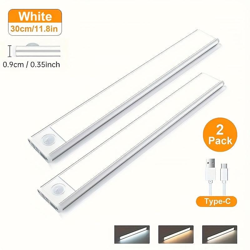 Wireless Motion Sensor Under-Cabinet LED Lights - Rechargeable USB Charging 3 Color Temperatures - STOREBLITZ