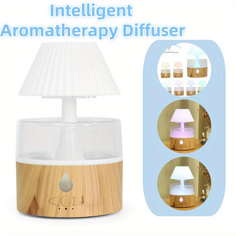 Color Changing Mushroom Aroma Diffuser  Humidifier with Rain Sound for Sleep