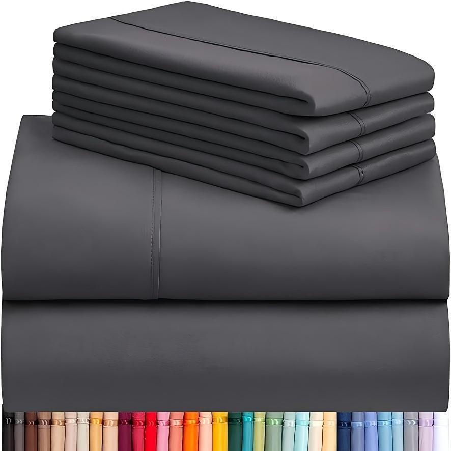 Luxury Cooling Sheet Set - 6 Pieces with Deep Pockets Soft Breathable Bedding - STOREBLITZ