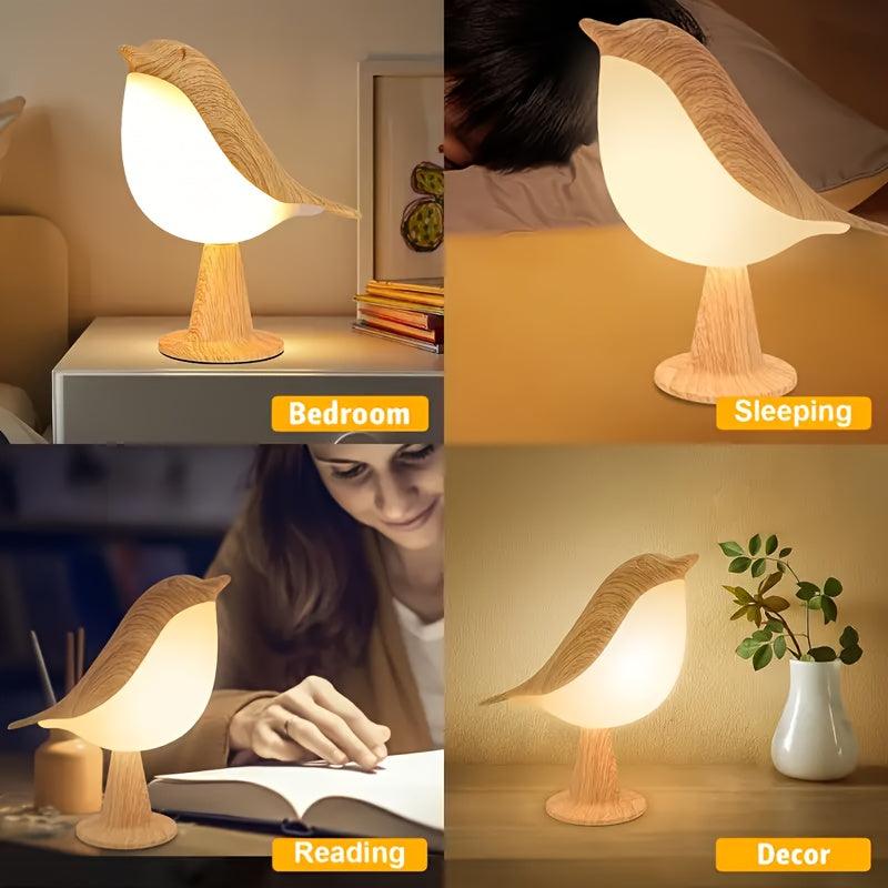 Dimmable Bird Touch Lamp - Cordless Aroma Diffuser Night Light