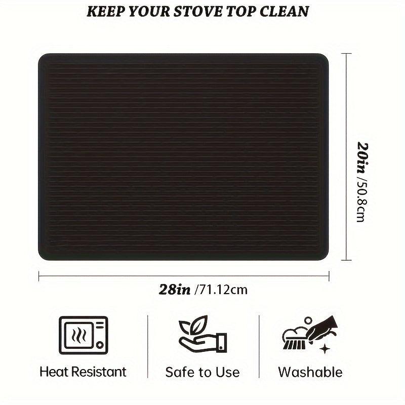 Heat Resistant Stove Covers - Silicone Ceramic Stove Top Protectors and Dish Drying Mats