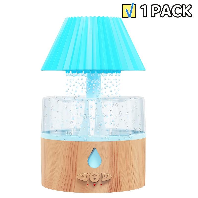 Color Changing Mushroom Aroma Diffuser Humidifier with Rain Sound for Sleep - STOREBLITZ