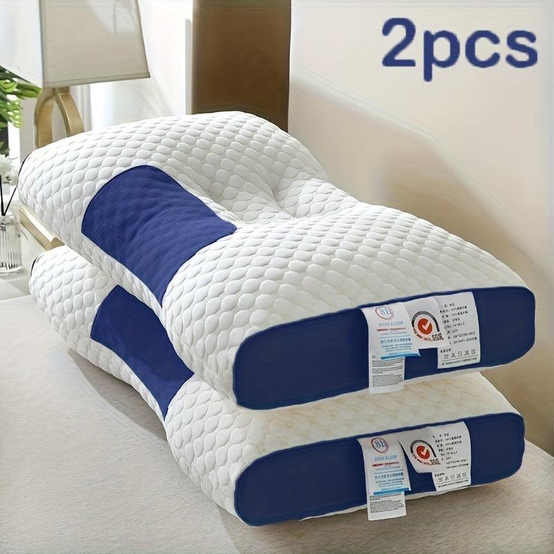 Breathable Knitted Pillow 2Pcs - Neck Support Moisture Absorption Bedding Decor