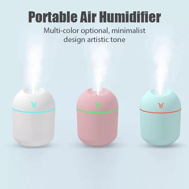 Mini USB Essential Oil Diffuser - 250ML Aromatherapy Humidifier with LED Light for Home and Car