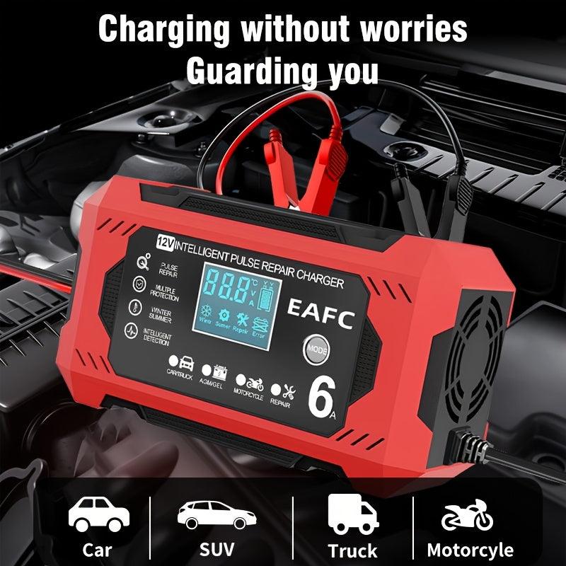 12V 6A Smart Battery Charger - Automotive  Marine Lead Acid Maintainer