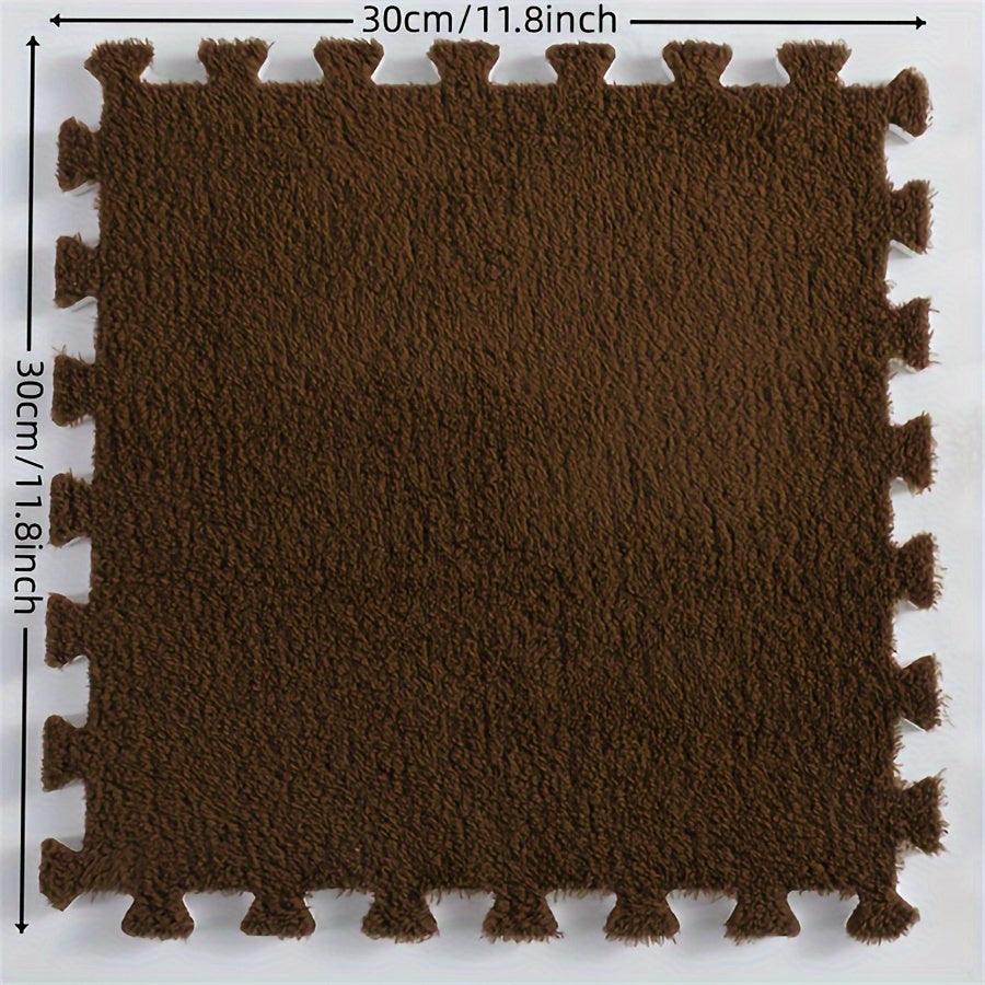 Interlocking Carpet Tiles - 12 Washable Non-Slip Mats for Bedroom  Living Room