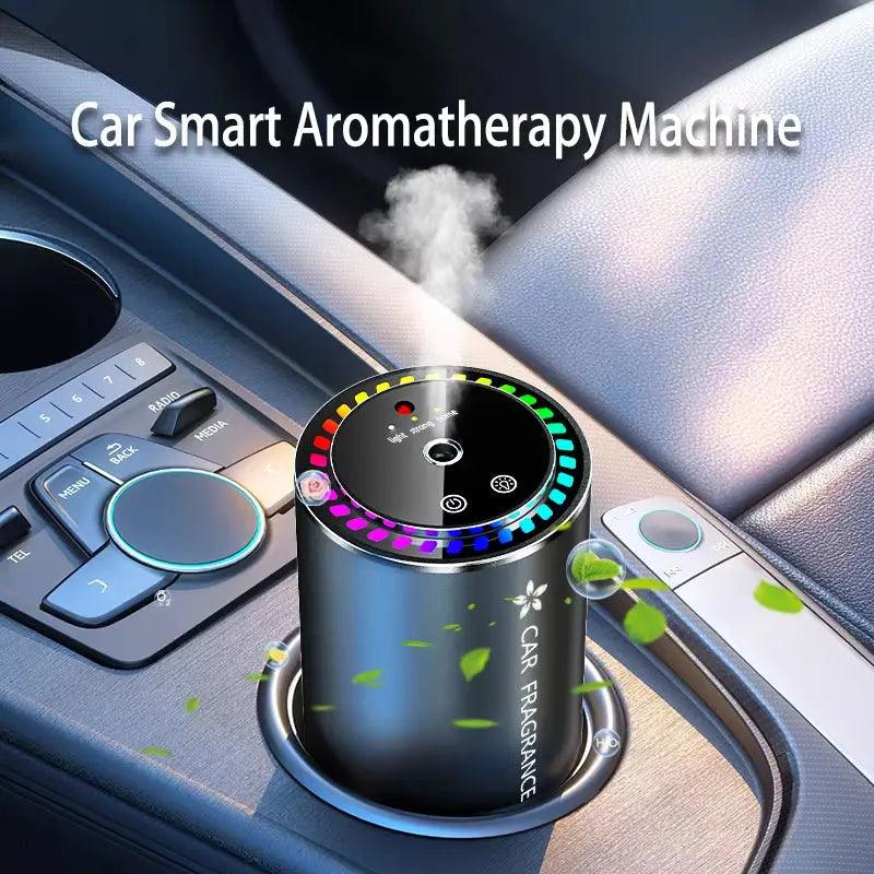 Aromatherapie-Spray fürs Auto mit buntem Atmosphärenlicht – automatisches Gerät zur Geruchsentfernung 