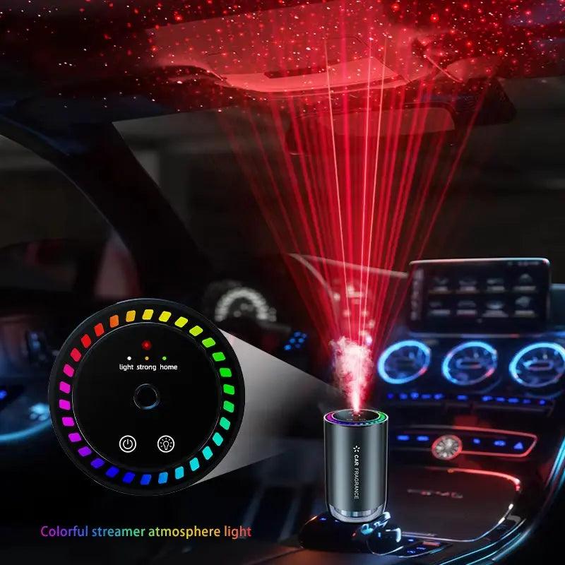 Car Aromatherapy Spray with Colorful Atmosphere Light - Automatic Odor Removal Device