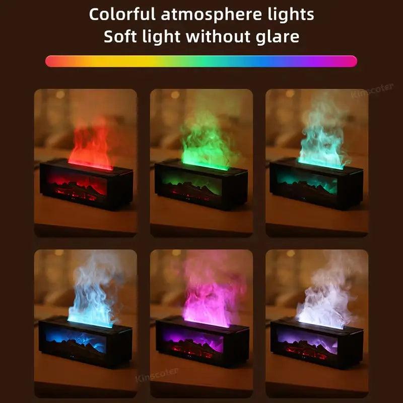 Creative Fireplace LED Humidifier | Remote Aroma Diffuser with Auto-Off