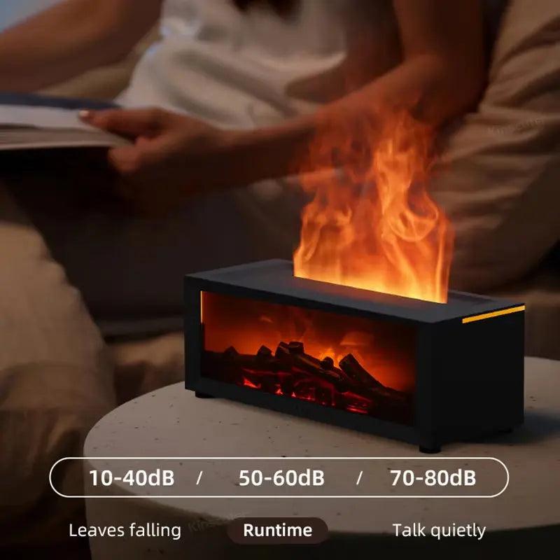 Creative Fireplace LED Humidifier | Remote Aroma Diffuser with Auto-Off