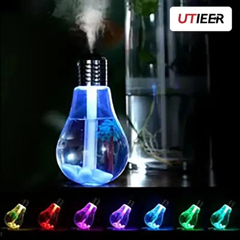 Creative USB Landscape Mist Night Light | Colorful Humidifier Bulb