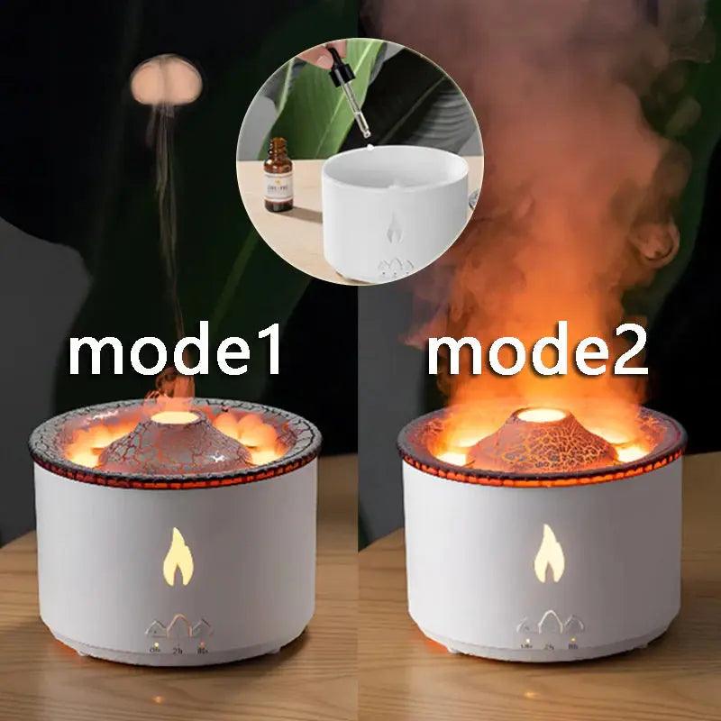 Creative Volcano Aromatherapie-Luftbefeuchter | Quallenflammen-Diffusor für ätherische Öle