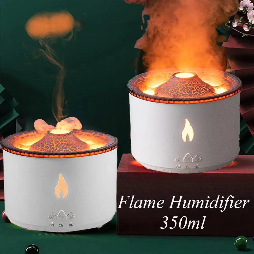 Creative Volcano Aromatherapy Humidifier | Jellyfish Flame Essential Oil Diffuser