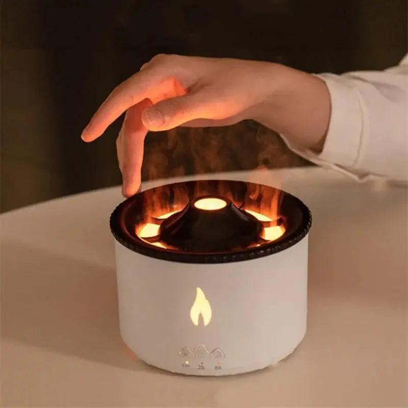 Creative Volcano Aromatherapie-Luftbefeuchter | Quallenflammen-Diffusor für ätherische Öle