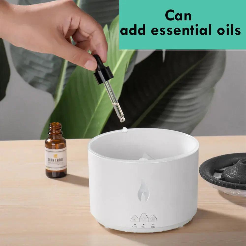 Creative Volcano Aromatherapy Humidifier | Jellyfish Flame Essential Oil Diffuser