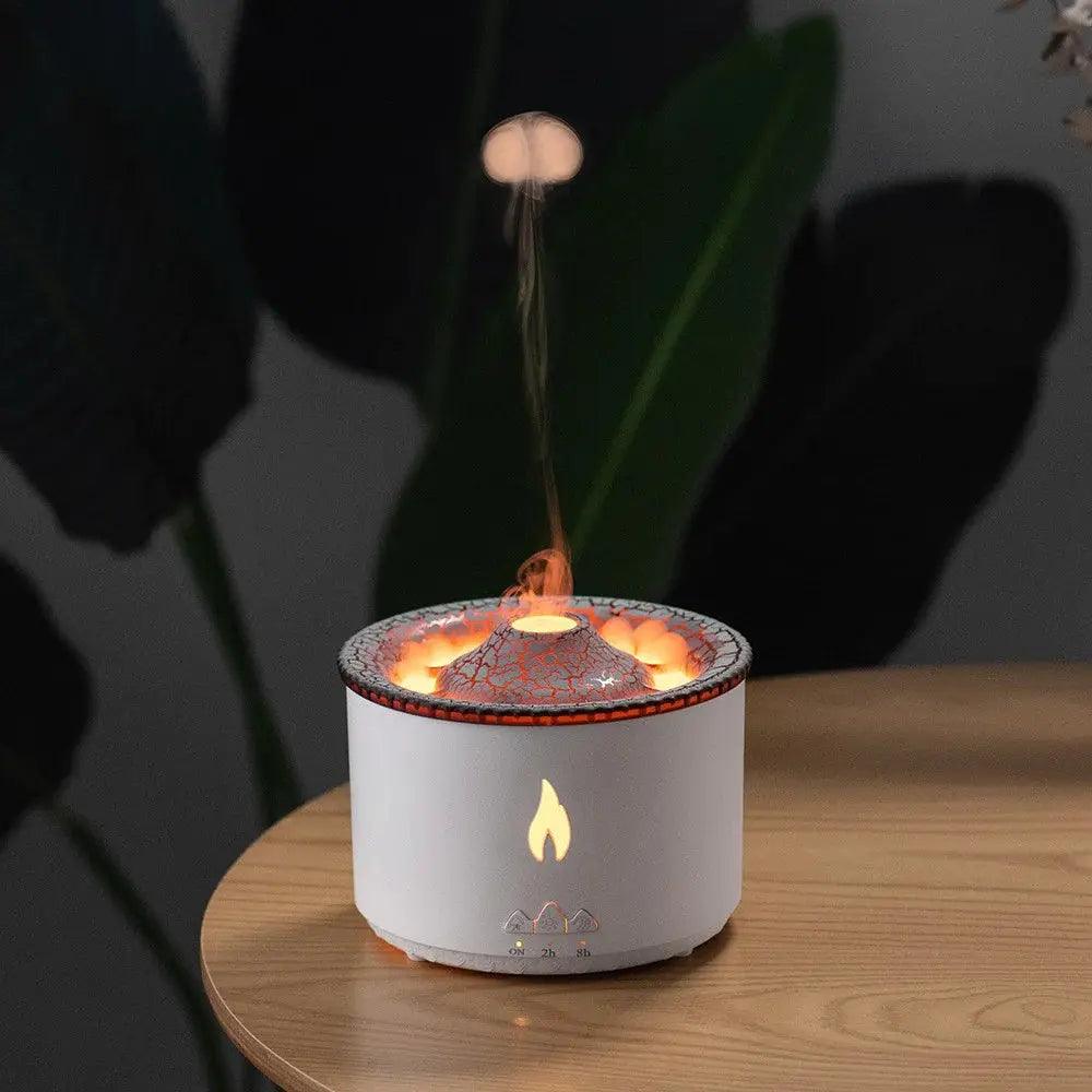 Creative Volcano Aromatherapy Humidifier | Jellyfish Flame Essential Oil Diffuser