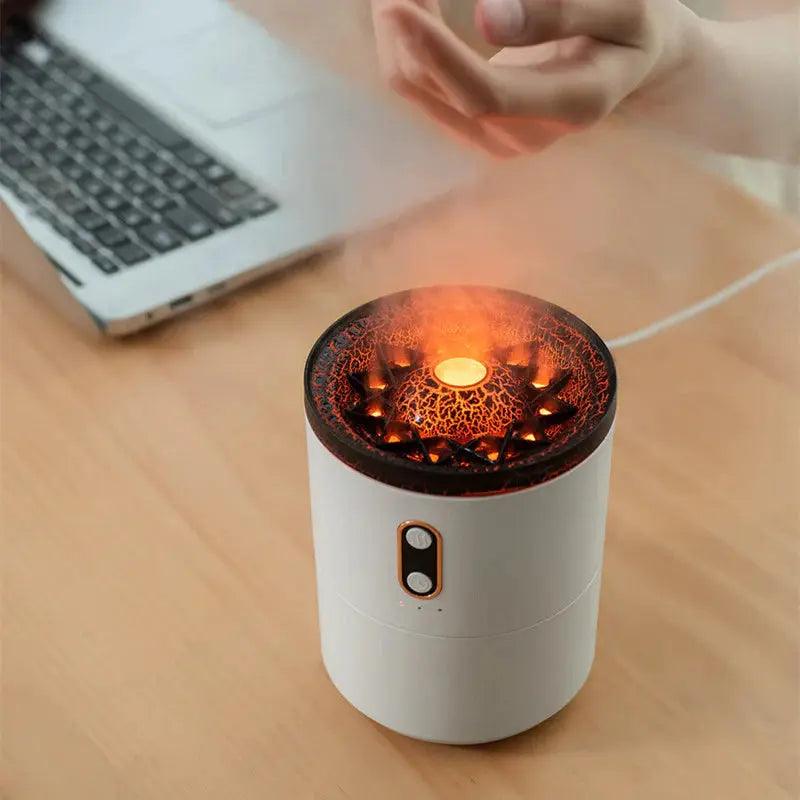 Creative Volcano Aromatherapy Humidifier | Jellyfish Flame Essential Oil Diffuser - STOREBLITZ