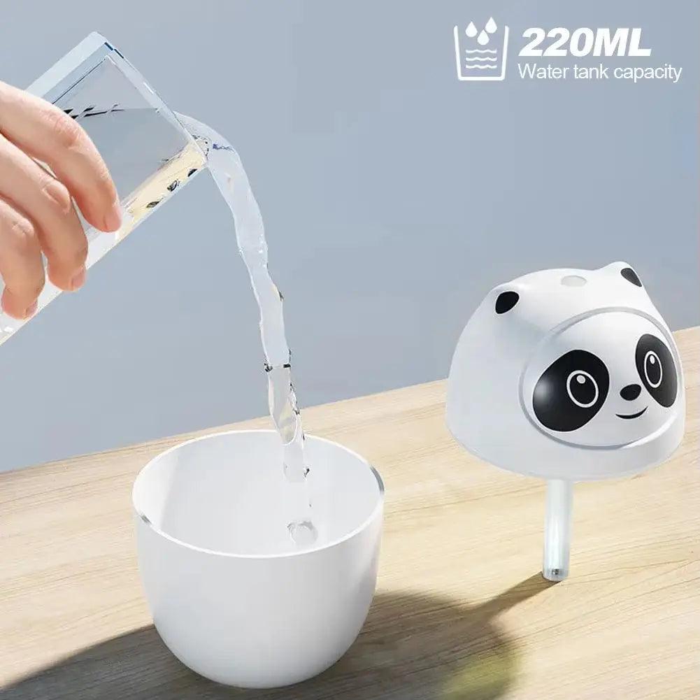 Cute Panda Humidifier  Aroma Diffuser - USB Rechargeable Cool Mist Sprayer with Night Light