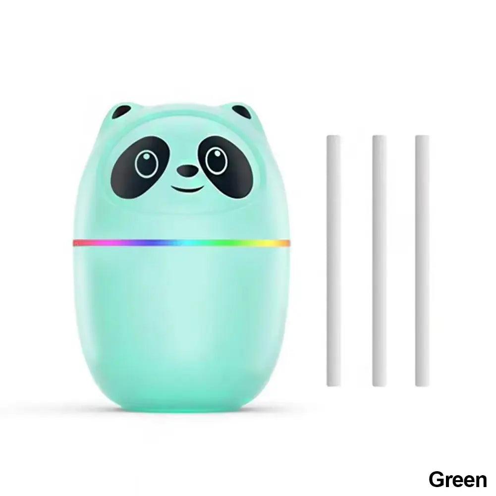 Diffuseur d'arômes avec humidificateur panda mignon - Pulvérisateur de brume fraîche rechargeable par USB avec veilleuse