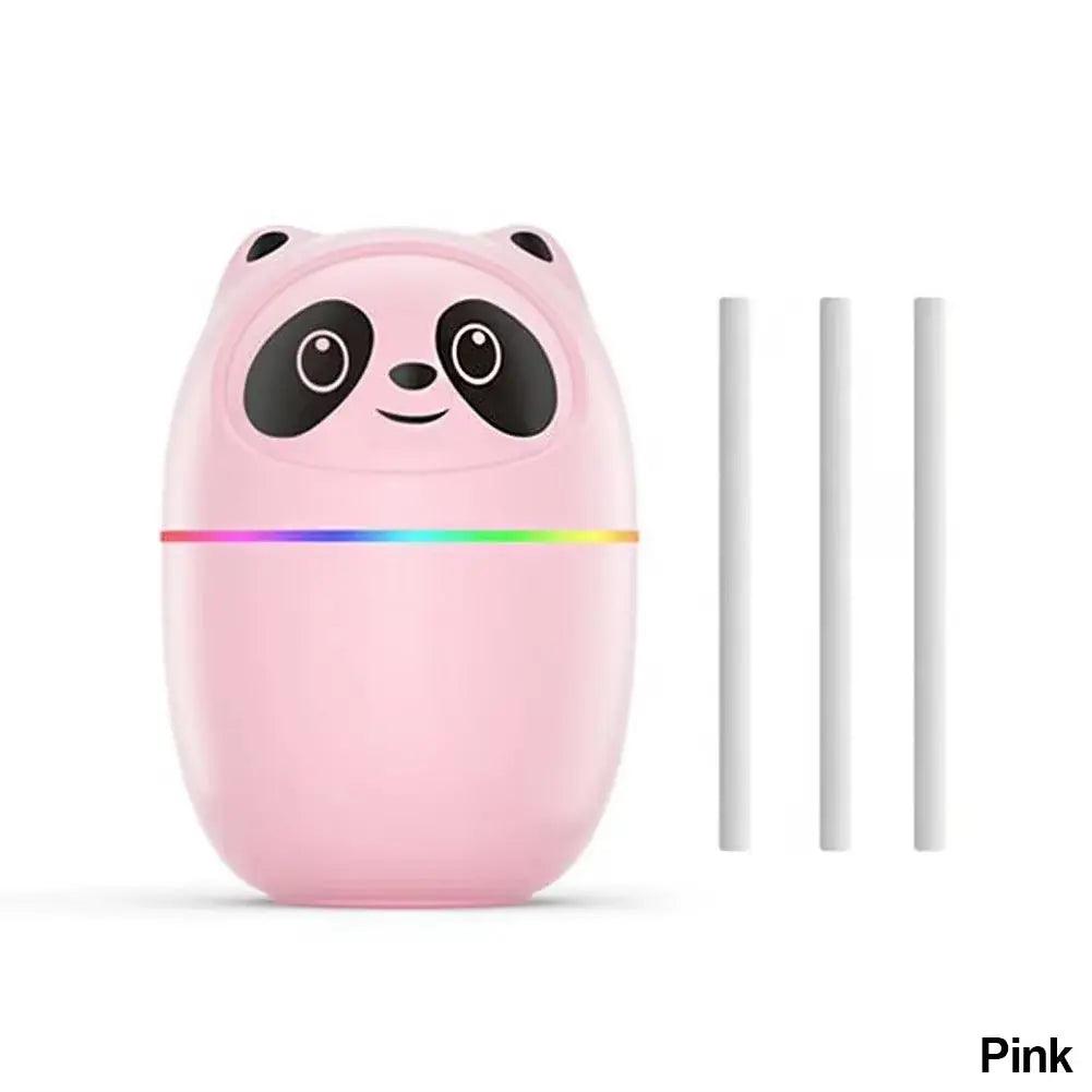 Niedlicher Panda-Luftbefeuchter-Aroma-Diffusor - USB-aufladbarer Kaltnebel-Sprüher mit Nachtlicht