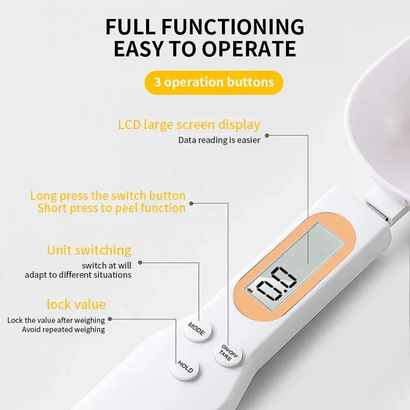 Digital Precision Spoon Scale | 0.1-500g Kitchen Measuring Tool