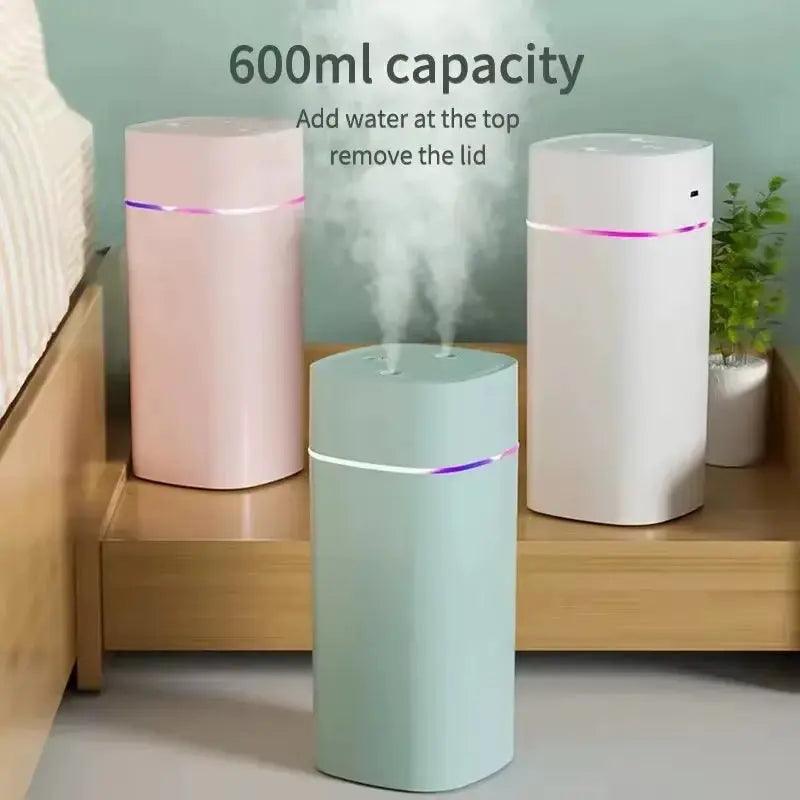 Humidificateur nano à lumière à sept couleurs et à deux vitesses