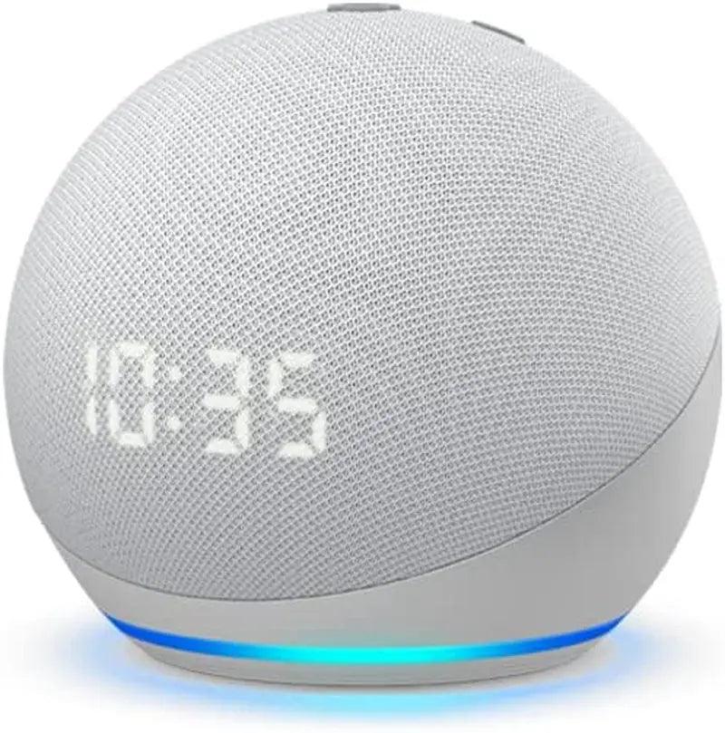 Echo Dot (4Th Gen) | Smart Speaker with Clock and Alexa | Glacier White - STOREBLITZ