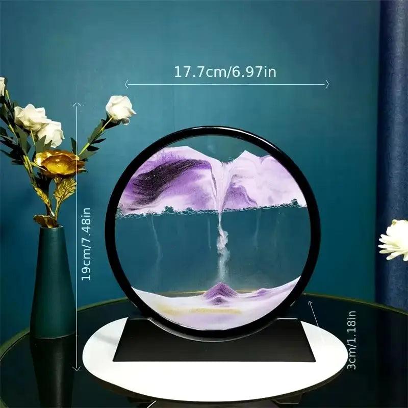 Elegant 3D Hourglass Sandscape | Moving Sand Art Decor