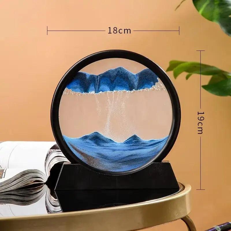 Elegant 3D Hourglass Sandscape | Moving Sand Art Decor