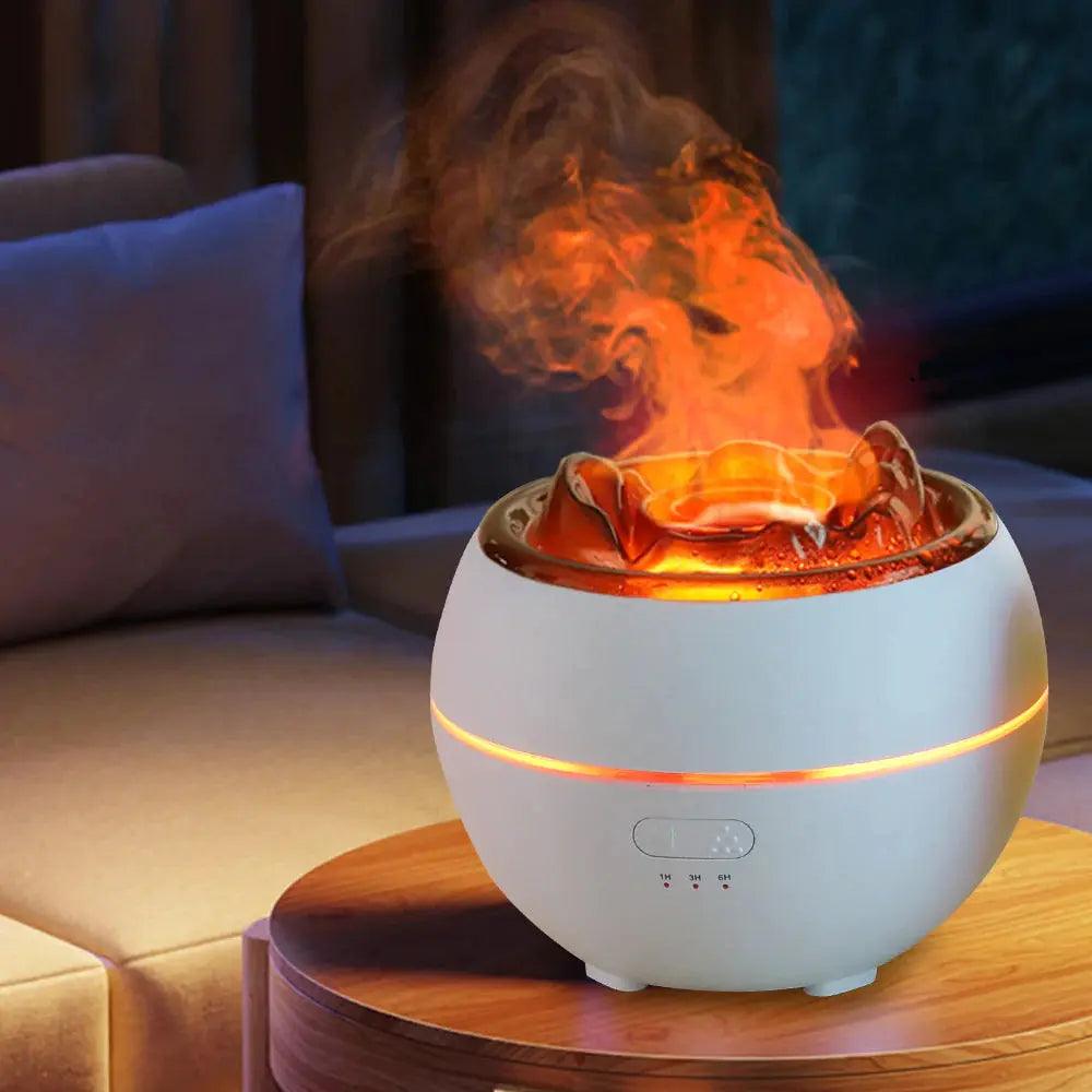 Diffuseur d'arômes de flamme Humidificateur d'aromathérapie de bureau domestique