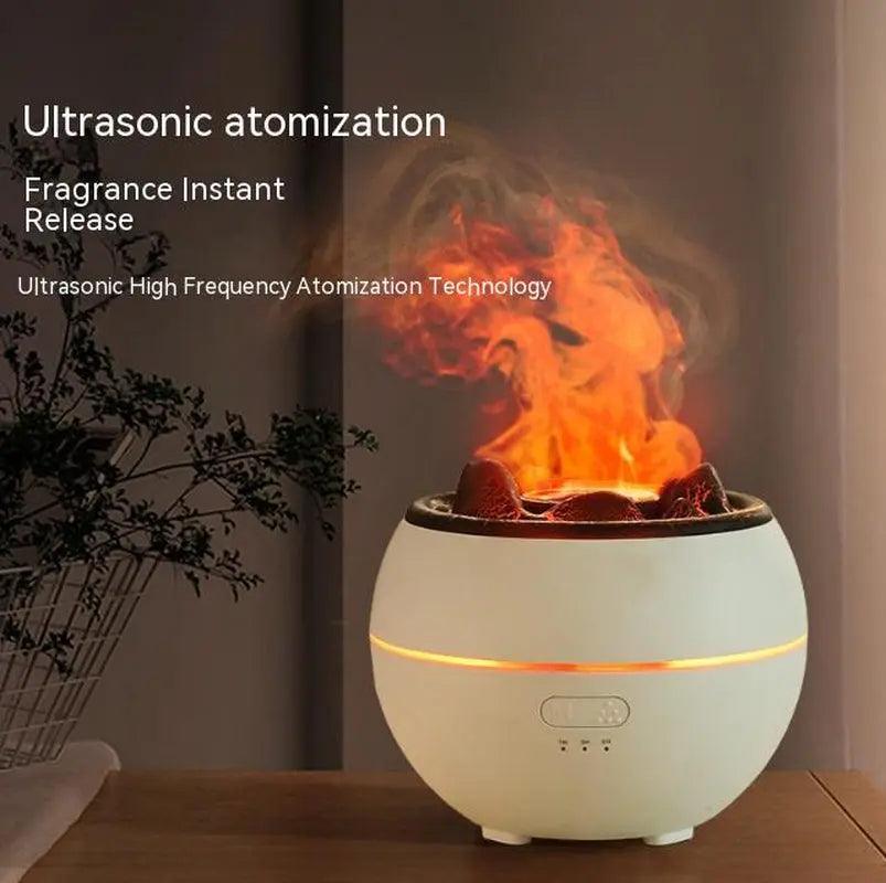 Diffuseur d'arômes de flamme Humidificateur d'aromathérapie de bureau domestique