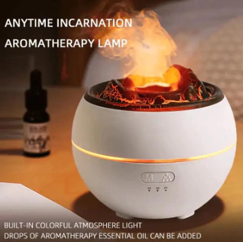 Flame Aroma Diffuser Household Desk Aromatherapy Humidifier