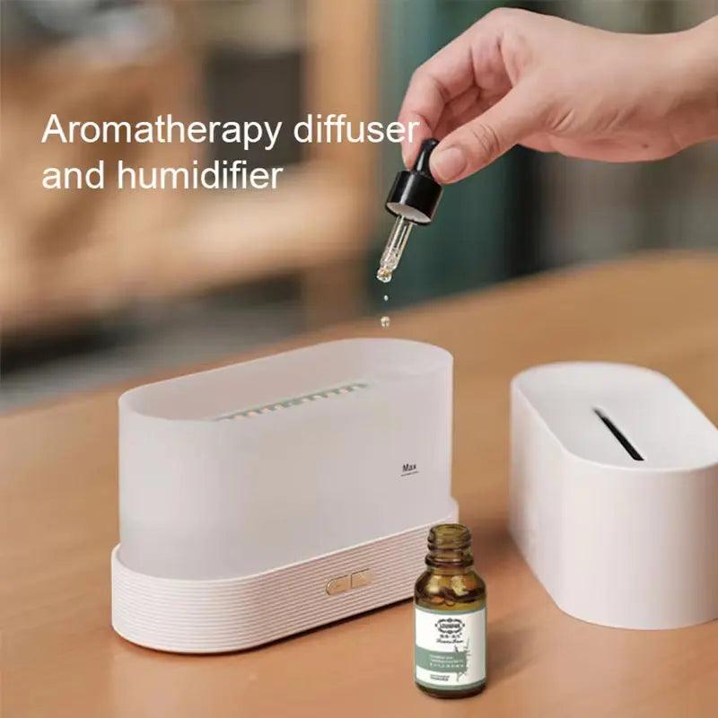 Flame LED Aroma Diffuser | Ultrasonic Cool Mist Essential Oil Humidifier