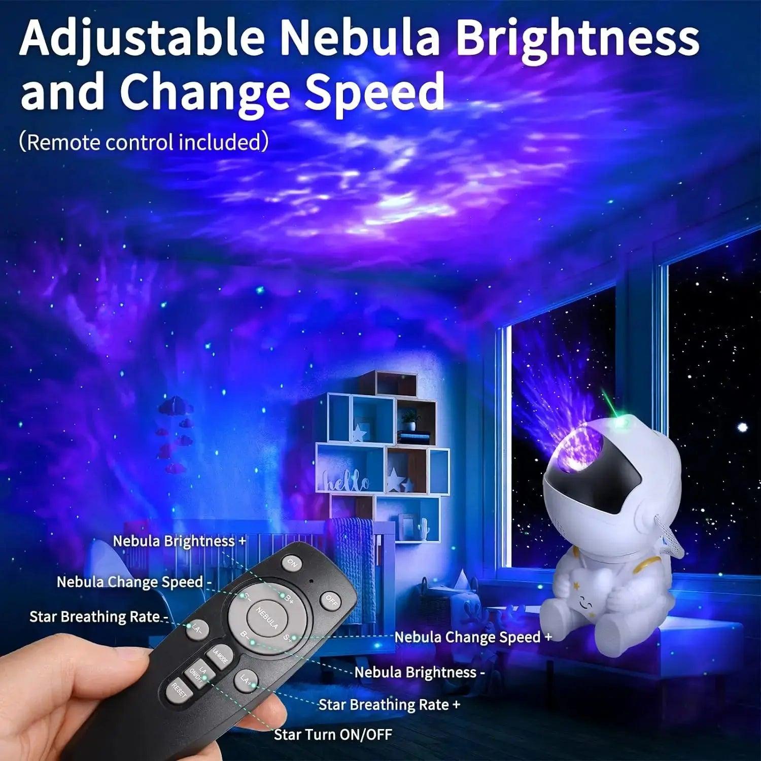 Projecteur d'étoiles Galaxy Star Astronaut | Veilleuse étoilée LED pour enfants et adultes