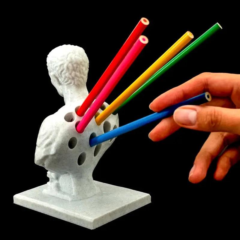 Julius Caesar Desk Pen Holder | Historical Stationery Organizer