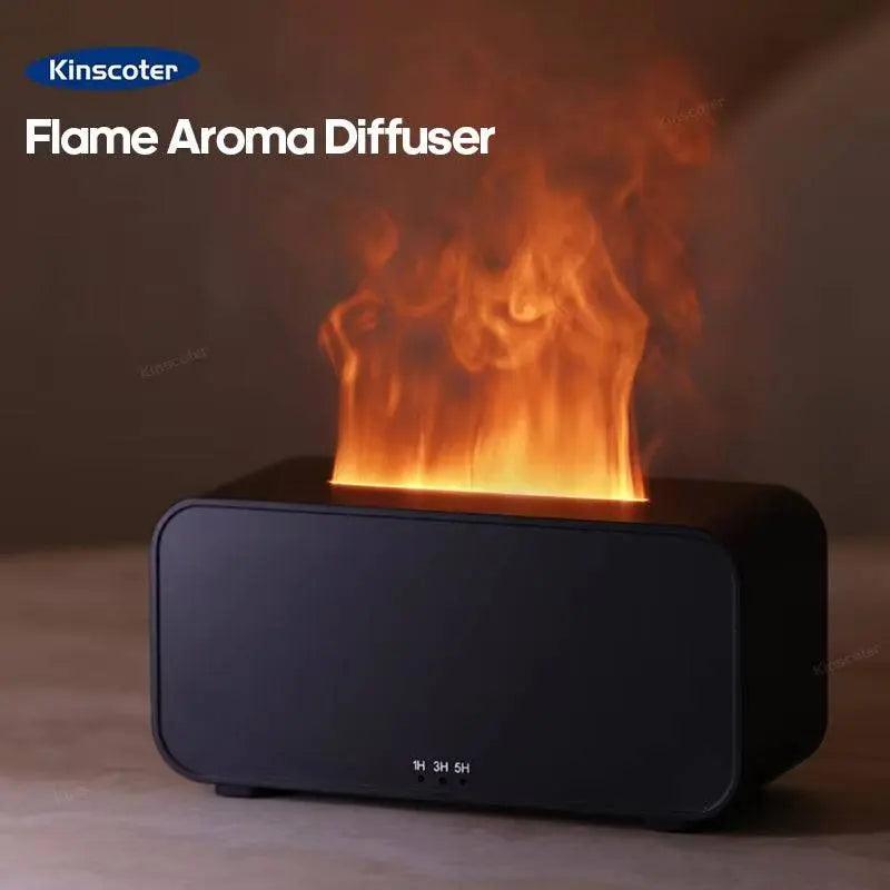 Humidificateur d'aromathérapie à flamme LED | Diffuseur de brume colorée