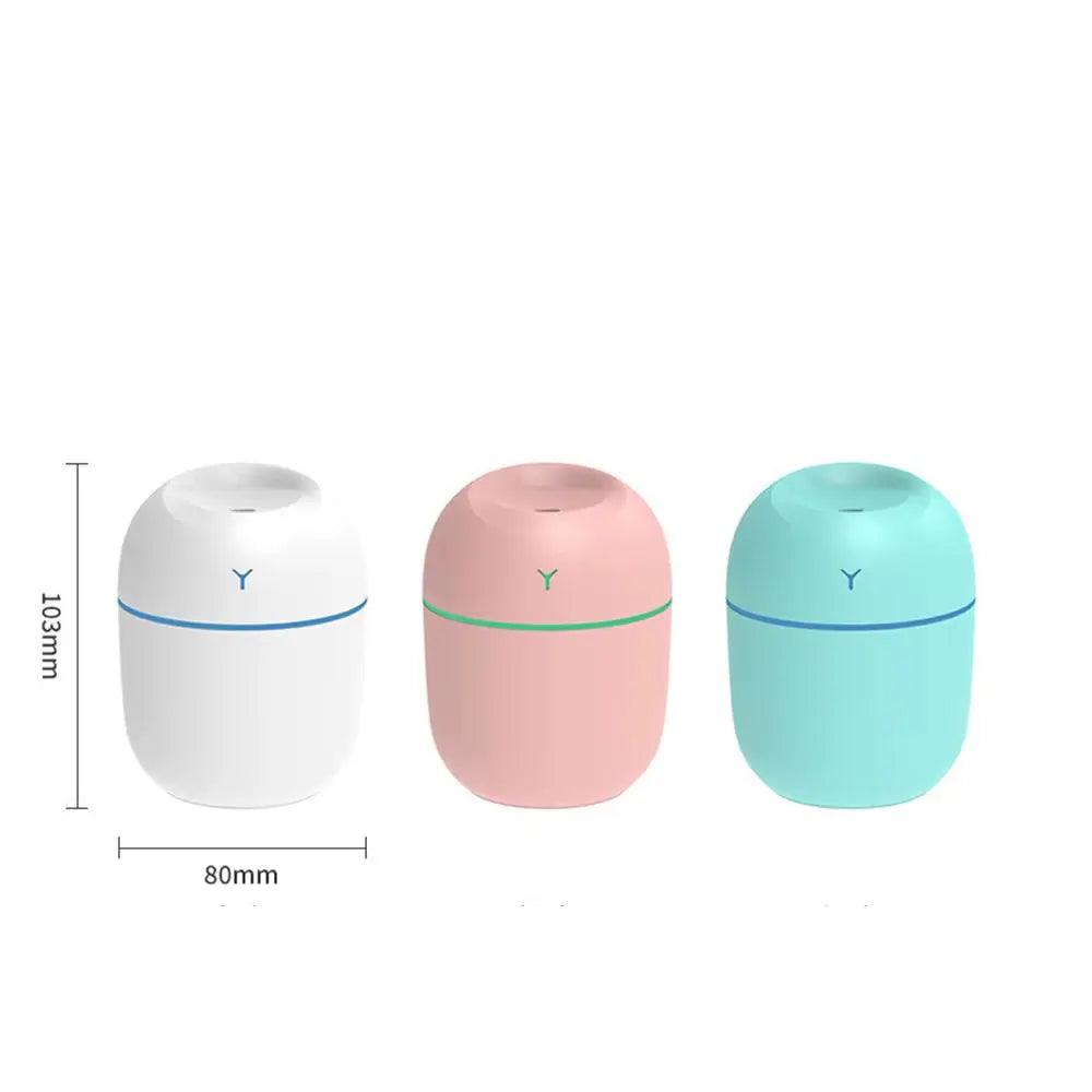 Mini humidificateur d'air diffuseur d'huiles essentielles - Portable 220 ml avec veilleuse LED pour la maison, la voiture, le bureau