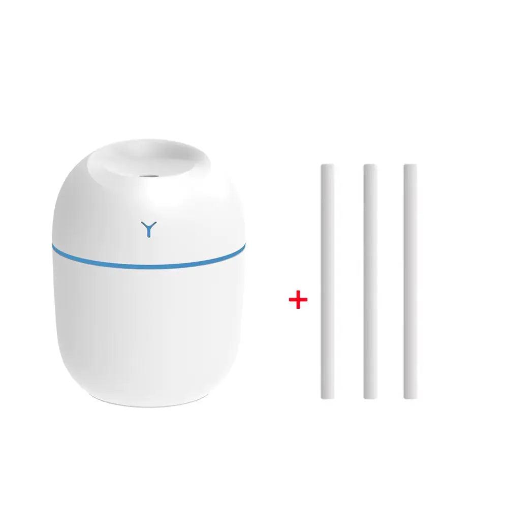 Mini humidificateur d'air diffuseur d'huiles essentielles - Portable 220 ml avec veilleuse LED pour la maison, la voiture, le bureau