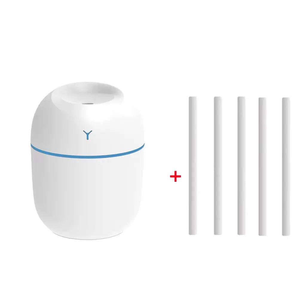 Mini humidificateur d'air diffuseur d'huiles essentielles - Portable 220 ml avec veilleuse LED pour la maison, la voiture, le bureau