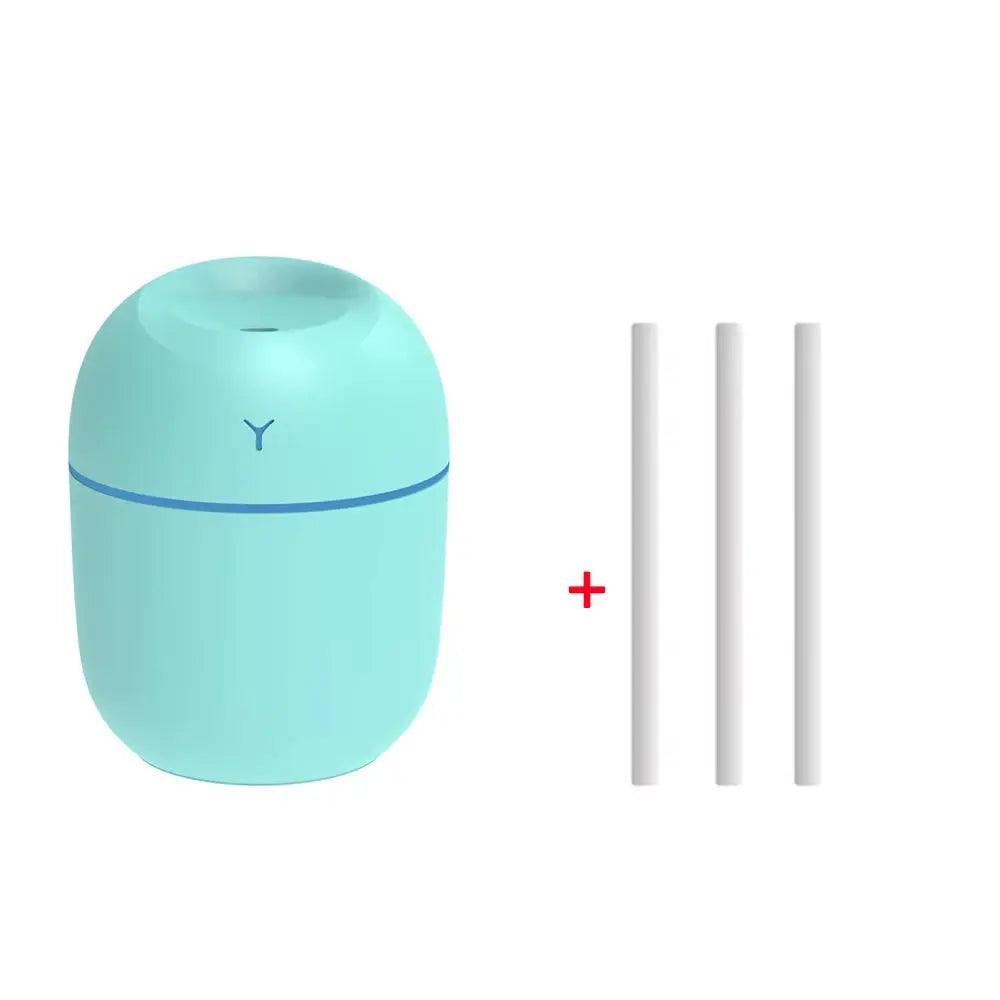 Mini humidificateur d'air diffuseur d'huiles essentielles - Portable 220 ml avec veilleuse LED pour la maison, la voiture, le bureau