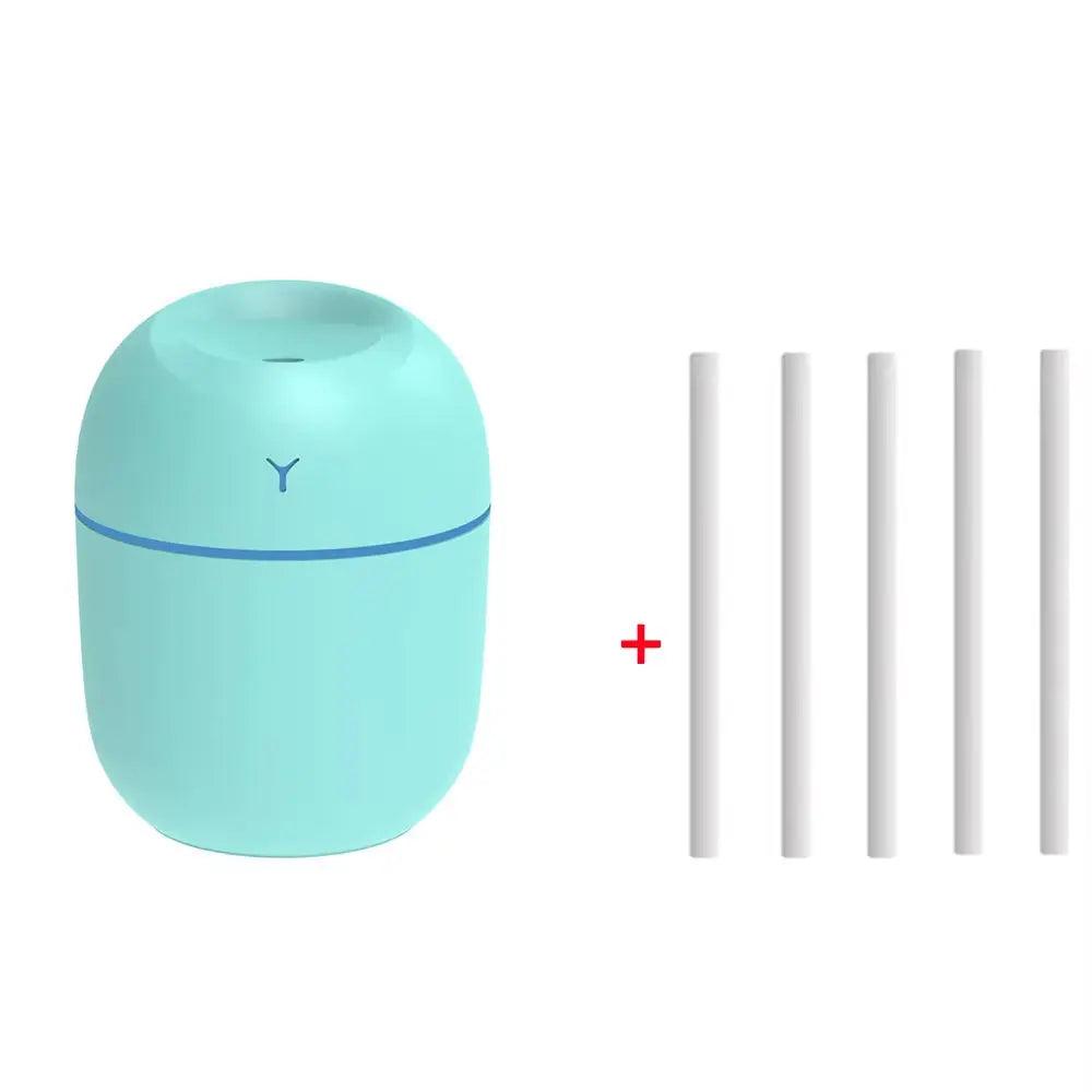 Mini humidificateur d'air diffuseur d'huiles essentielles - Portable 220 ml avec veilleuse LED pour la maison, la voiture, le bureau