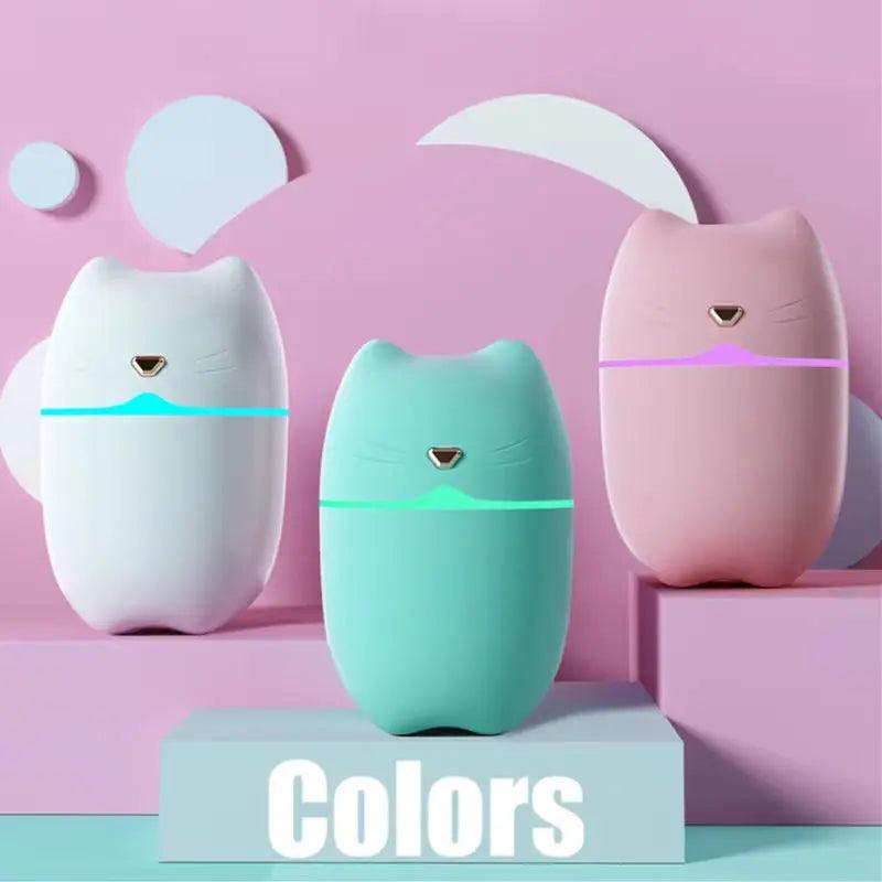 Mini 3-in-1 Cat Humidifier  Diffuser with Night Light - USB Mist Maker