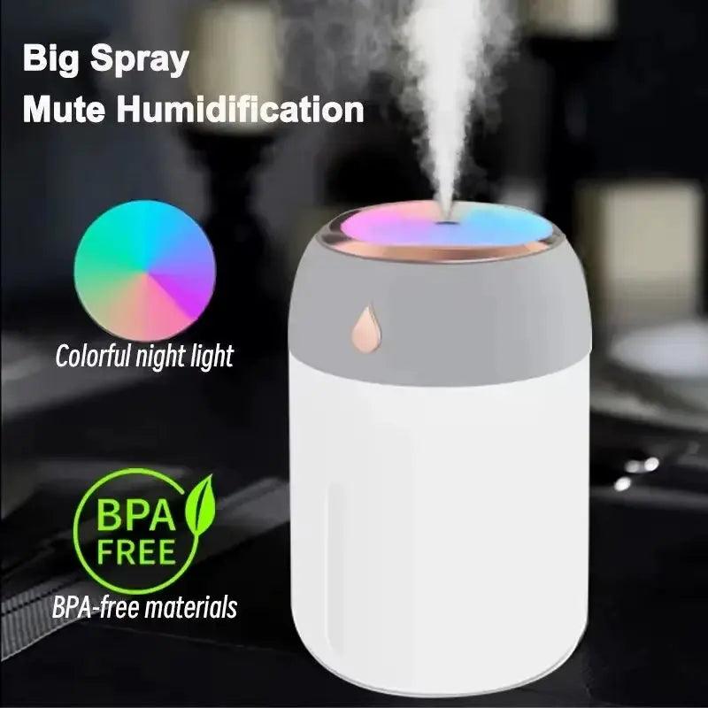 Mini humidificateur diffuseur d'arômes pour voiture - Purificateur de brume LED portable pour la maison et les voyages