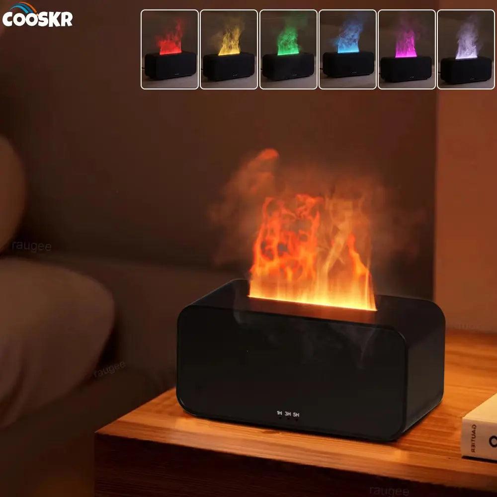 Mini humidificateur d'arômes à LED Flame | Diffuseur d'huiles essentielles avec parfum automatique