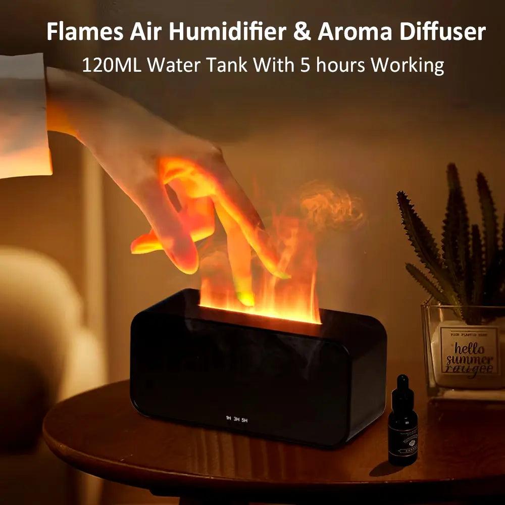 Mini humidificateur d'arômes à LED Flame | Diffuseur d'huiles essentielles avec parfum automatique