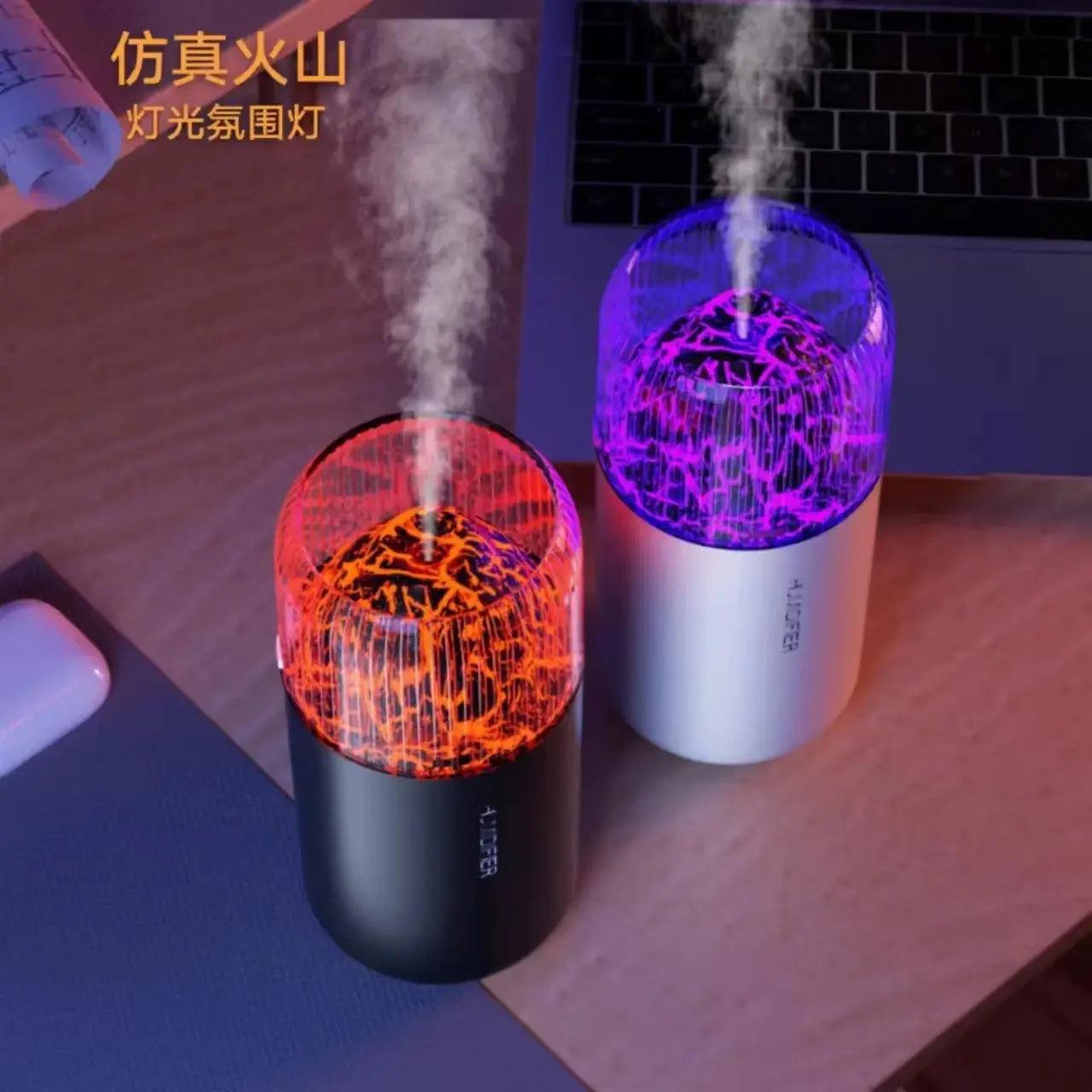 Mini humidificateur d'air USB diffuseur d'arômes – veilleuse colorée pour la maison et la voiture 