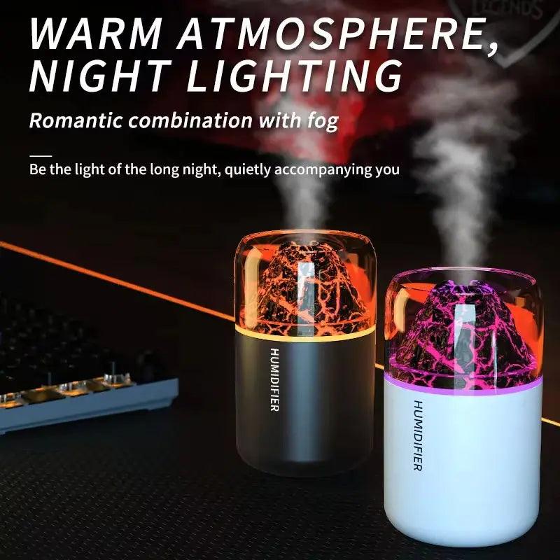 Mini USB Car Humidifier | 180ML Aroma Diffuser with Color Night Light